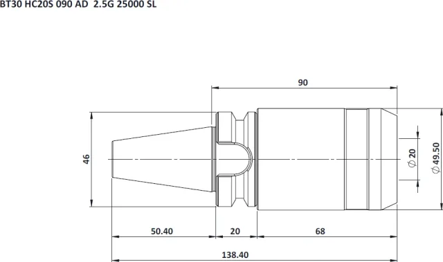 BT30 Hydraulic Expansion Chuck (FCC-AD+B) (JD/JF)