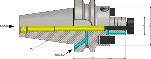 BT50 Hydraulic Expansion Face Mill Holder (HC- FMH-K AD/AV)